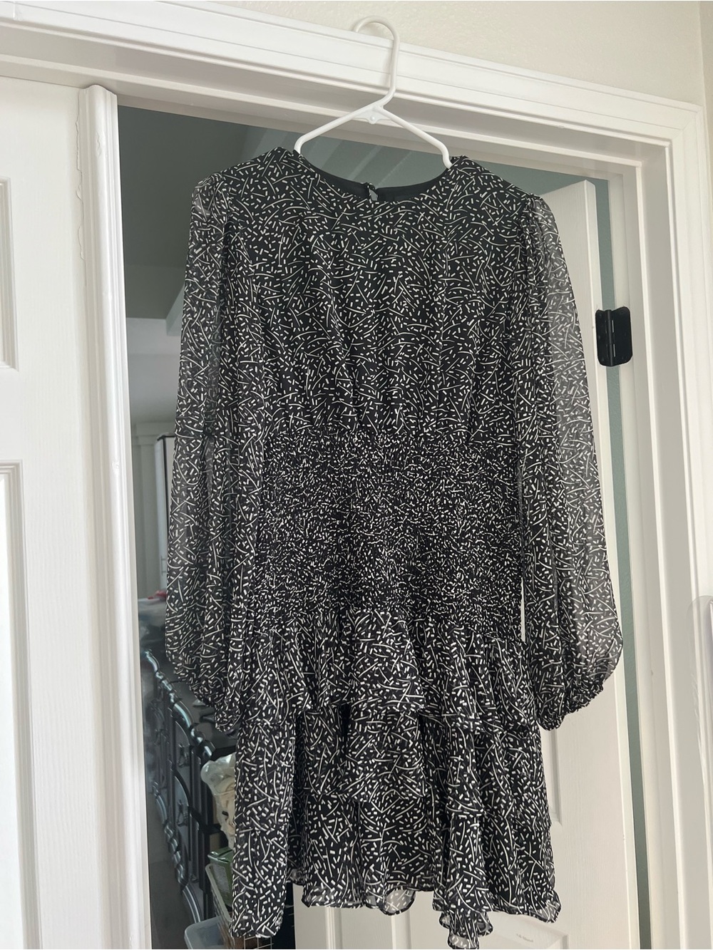 Bardot Black and White Abstract Print Dress